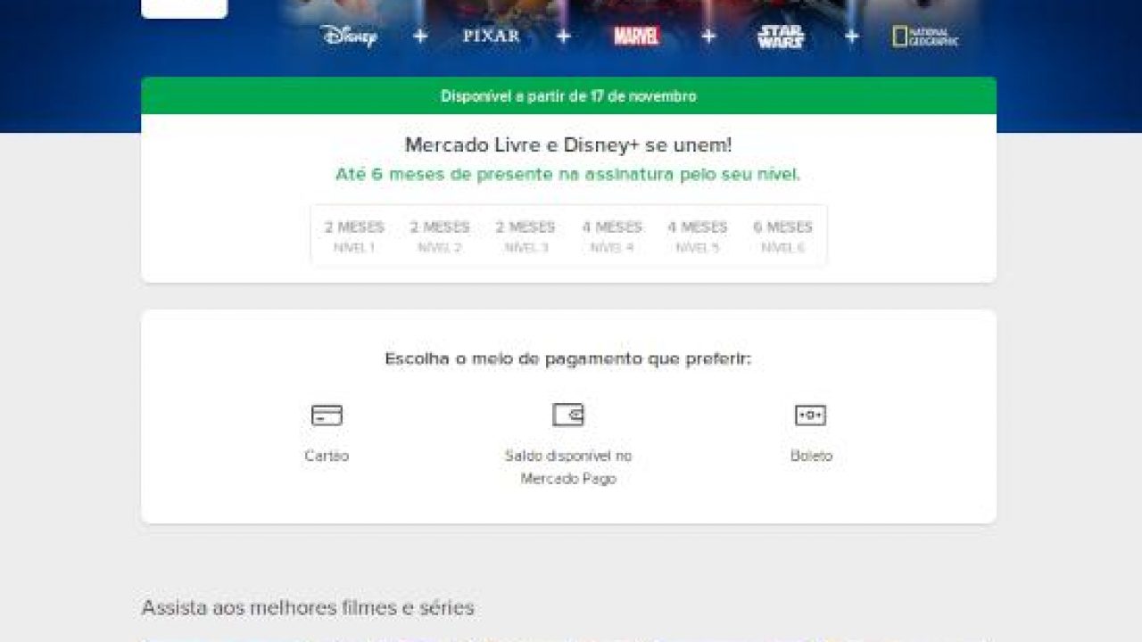 mercado livre nivel 6 disney